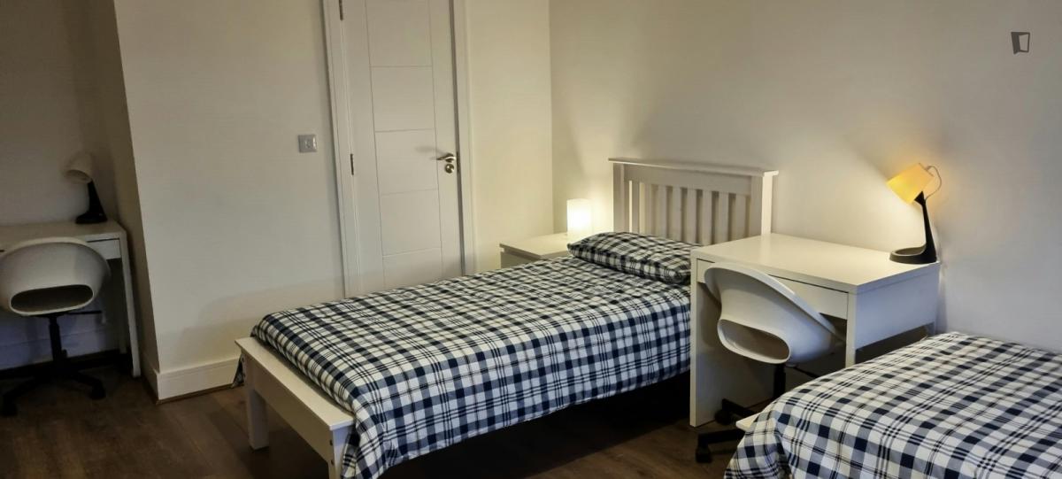 Bed in a homely triple bedroom, in Grangegorman