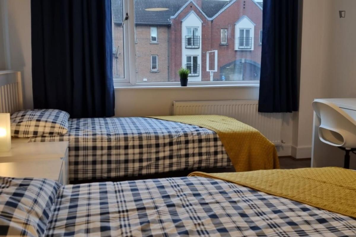 Bed in a twin bedroom, in Phibsborough